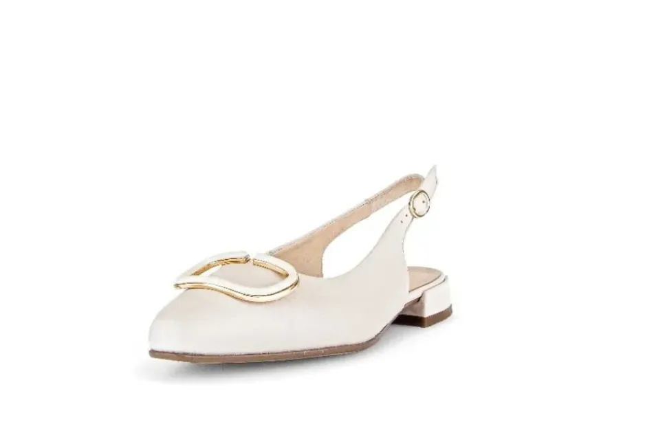 Gabor Slingpumps Leder Zierschnalle COMFORT-Mehrweite G creme S14 42.242.53
