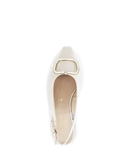 Gabor Slingpumps Leder Zierschnalle COMFORT-Mehrweite G creme S14 42.242.53