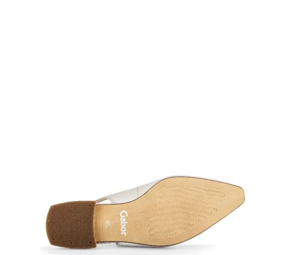 Gabor Slingpumps Leder Zierschnalle COMFORT-Mehrweite G creme S14 42.242.53