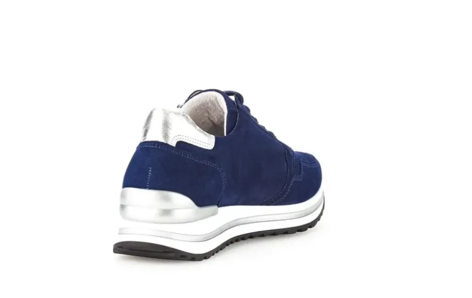 Gabor Sneaker low Leder Comfort- Mehrweite H Wechselfußbett blau S14 46.528.36