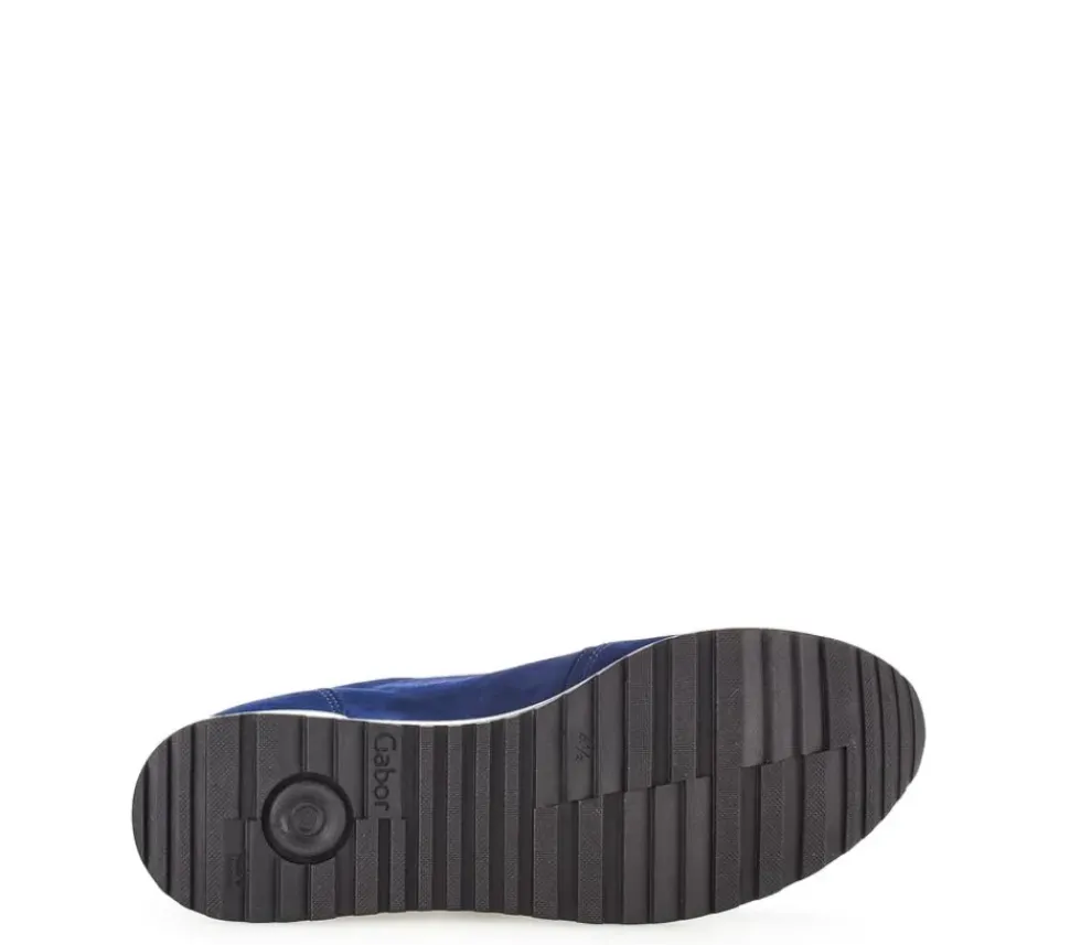Gabor Sneaker low Leder Comfort- Mehrweite H Wechselfußbett blau S14 46.528.36