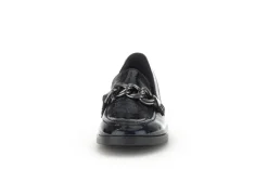 Gabor Trotteur Hochfrontpumps Lackleder Ketten- Detail blau S23 32.131.86