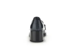 Gabor Trotteur Hochfrontpumps Lackleder Ketten- Detail blau S23 32.131.86