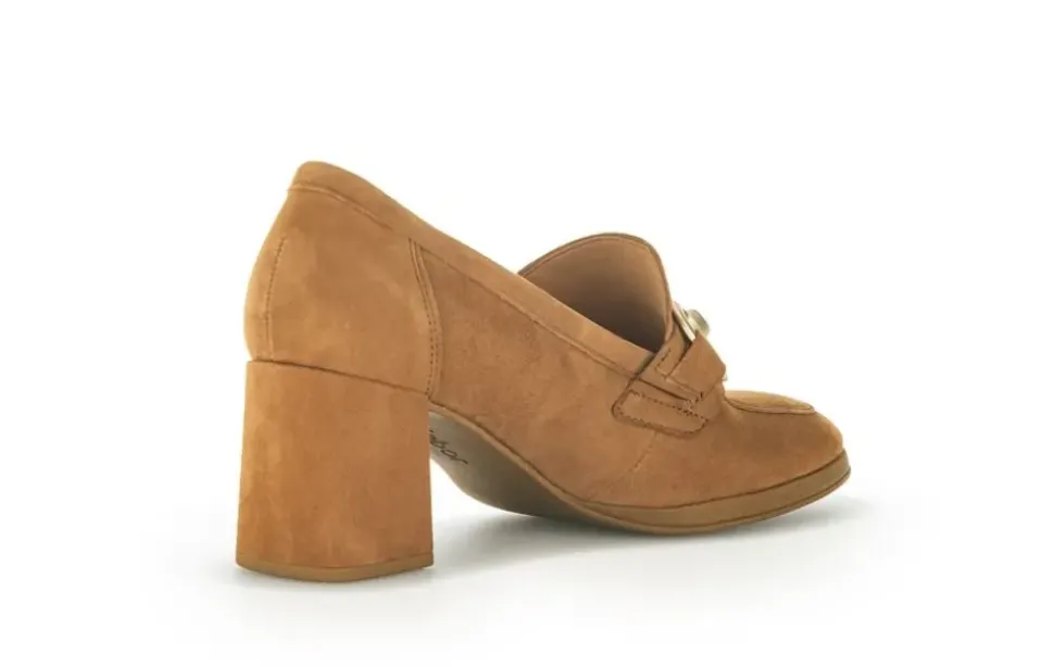 Gabor Trotteur Hochfrontpumps Rauleder Schmuck-detail braun S23 35.292.14