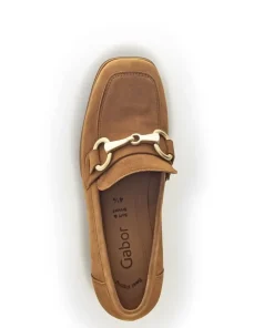 Gabor Trotteur Hochfrontpumps Rauleder Schmuck-detail braun S23 35.292.14