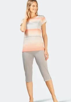 Hajo Schlafanzug 1/2 Arm mit Capri Hose 45775