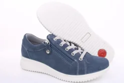 Imac Damen Schnürschuh Leder Wechselfußbett blau S13 355820