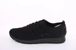 Imac Damen Schnürschuh Stoffschuh leicht durchbrochen schwarz S13 355690