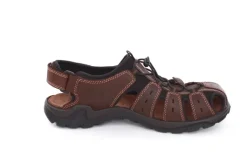 Imac Herren Sandale Trekking sportiv Schuhspitze geschlossen Leder braun S13  353180