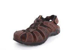 Imac Herren Sandale Trekking sportiv Schuhspitze geschlossen Leder braun S13  353180