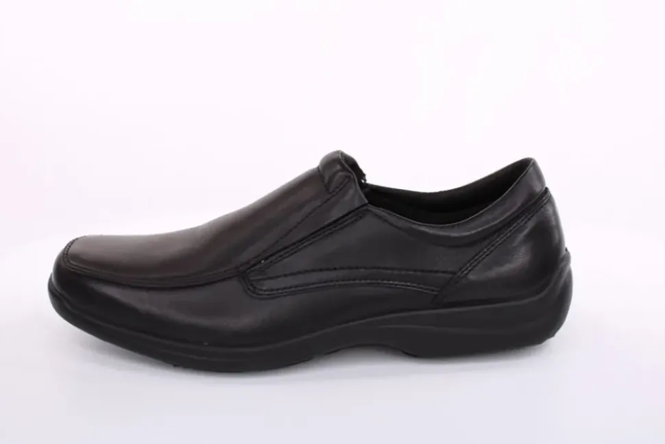 Imac Herren Slipper Schlupfschuh Leder klassisch schwarz S13 350600