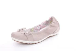 Imac Mädchen Ballerina Rauleder Blumenmotiv beige S13 380160