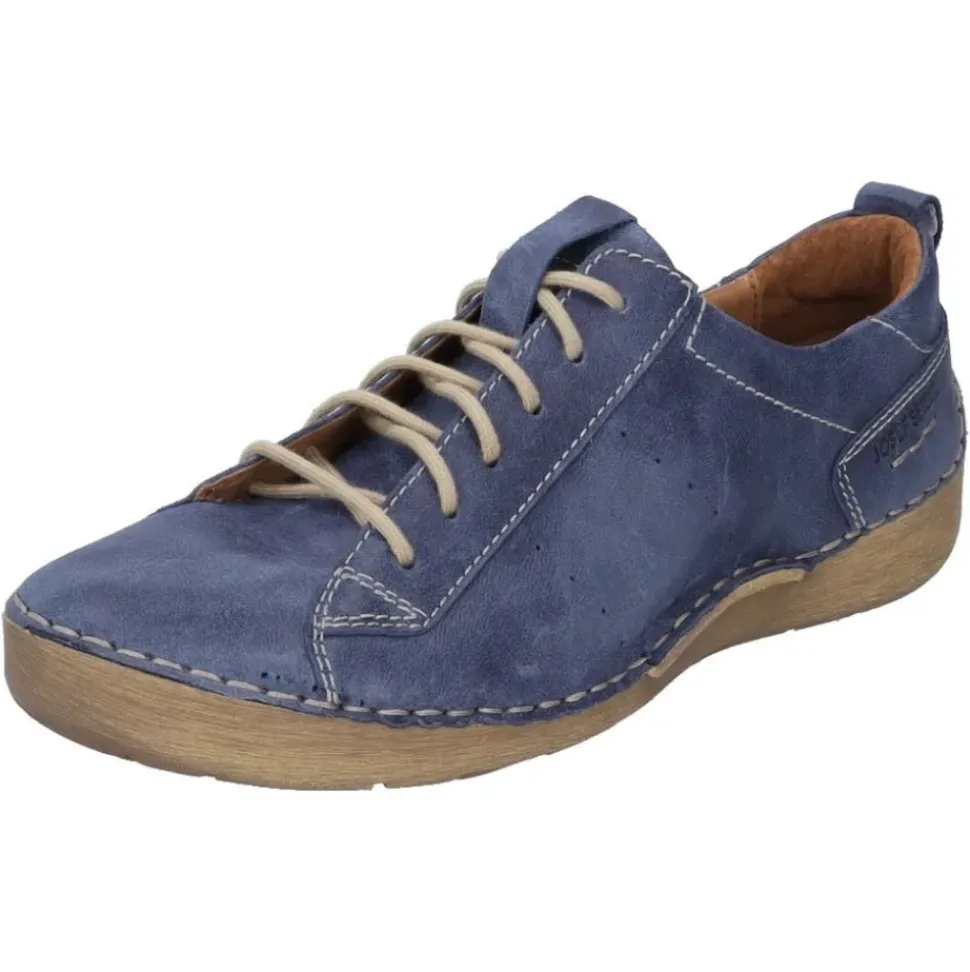 JOSEF SEIBEL Fergey 56 Damen Schnür- Halbschuh Leder blau S12 59656