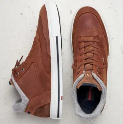 Lloyd Herren High Top Sneaker ELLISON Rauleder Variofootbed BRAUN 22-904-13