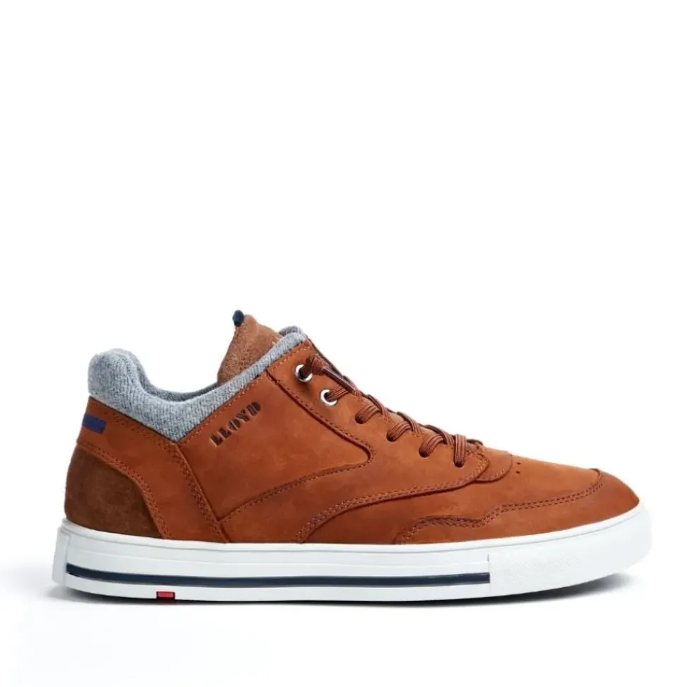 Lloyd Herren High Top Sneaker ELLISON Rauleder Variofootbed BRAUN 22-904-13