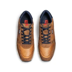 Lloyd Herren Sneaker EDMOND gelochtes Leder Variofootbed BRAUN/BLAU 14-414-13