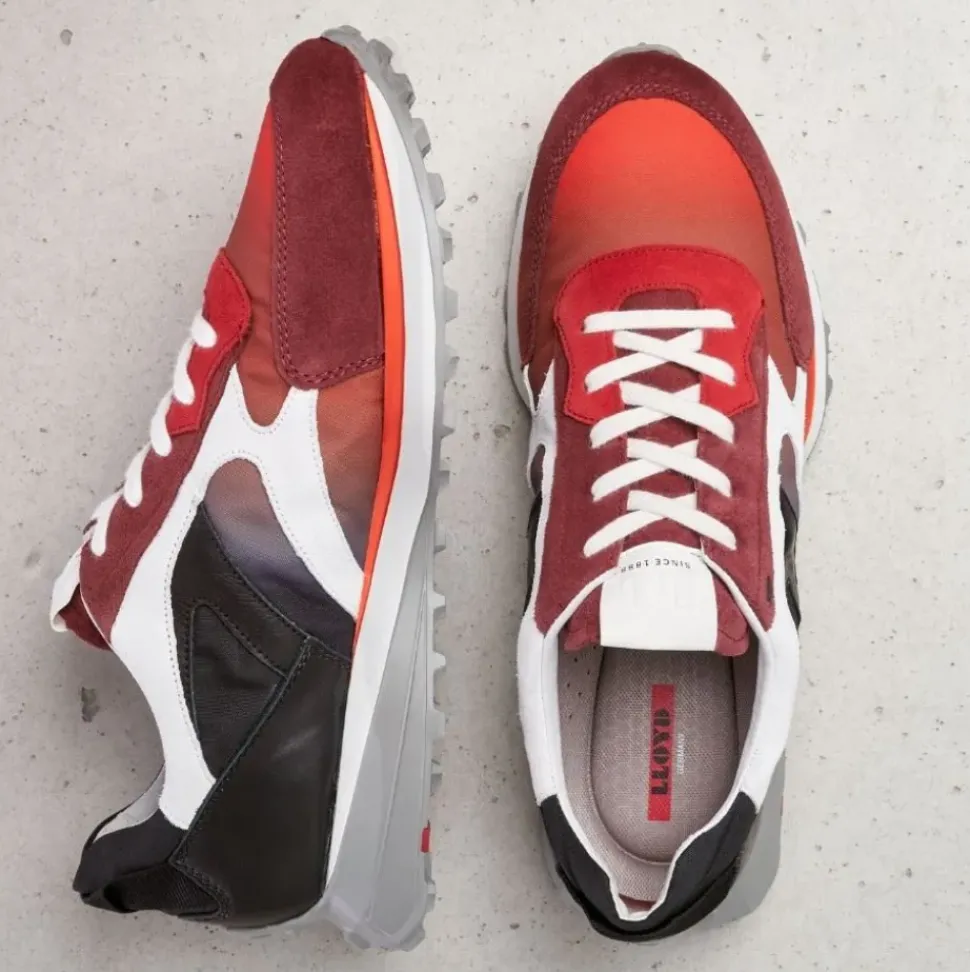 LLOYD Sneaker AMARO Schnürer rot-schwarz-weiß 12-027-03