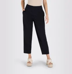 MAC CLEO SUMMER Chino Hose elastischer Bund beige blau S23 0400L304300