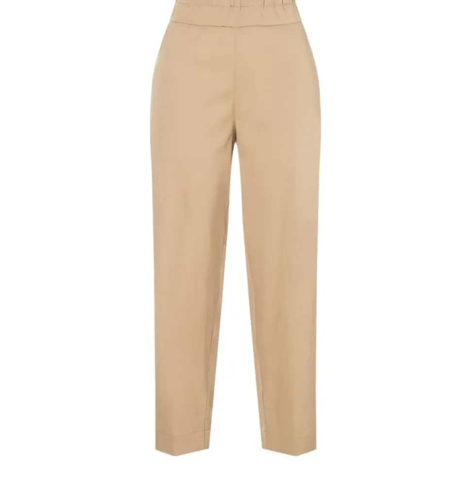 MAC CLEO SUMMER Chino Hose elastischer Bund beige blau S23 0400L304300