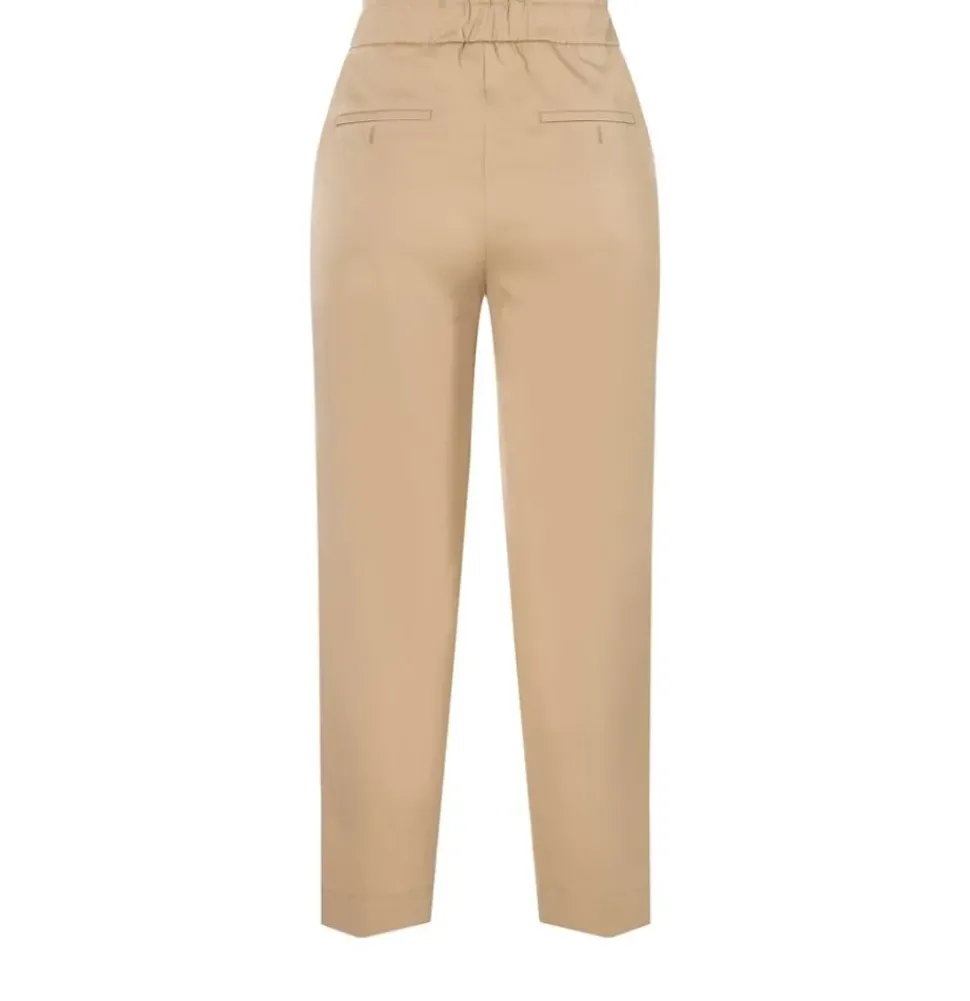 MAC CLEO SUMMER Chino Hose elastischer Bund beige blau S23 0400L304300