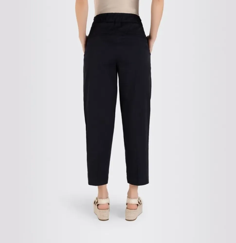 MAC CLEO SUMMER Chino Hose elastischer Bund beige blau S23 0400L304300
