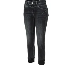 MAC JEANS Rich Slim Five- Pocket- Style umgeschlagener Saum grau S23 0389L576690