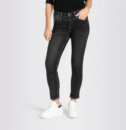 MAC JEANS Rich Slim Five- Pocket- Style umgeschlagener Saum grau S23 0389L576690