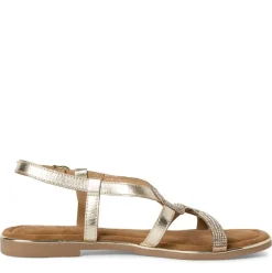 Marco Tozzi Damen Sandale Leder gold S14 2-28143-42
