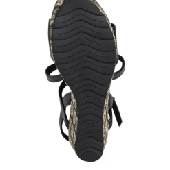 MARCO TOZZI Damen Sandalette Wedges Keilabsatz schwarz S12  2-2-28371-28