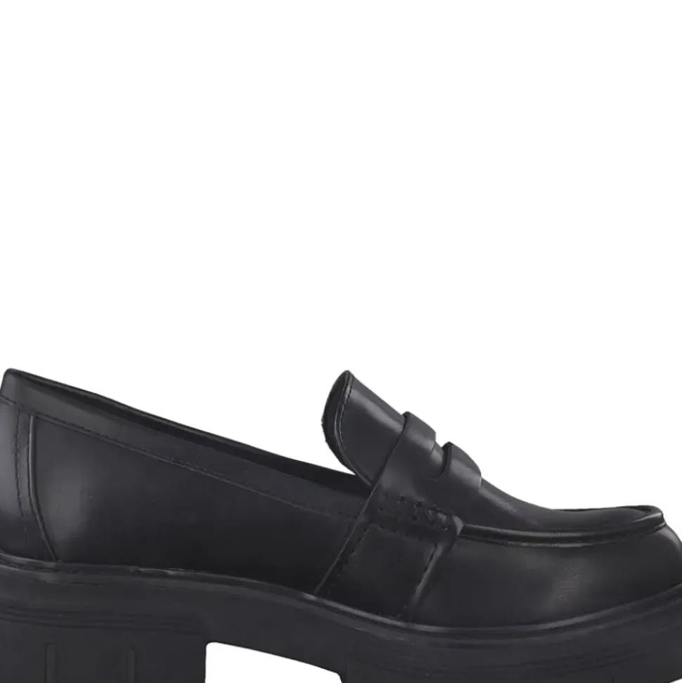 MARCO TOZZI Damen Slipper Loafer Blockabsatz schwarz S22 2-2-24700-29