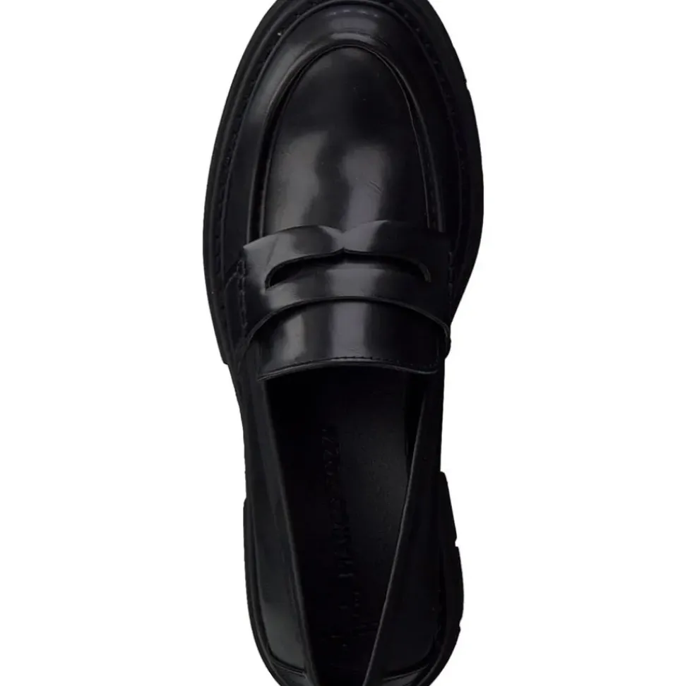 MARCO TOZZI Damen Slipper Loafer Blockabsatz schwarz S22 2-2-24700-29