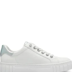 Marco Tozzi Damen Sneaker Vegan Plateausohle Wechselfußbett weiß S14 2-23717-41