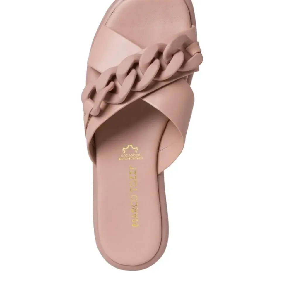 Marco Tozzi Pantolette Leder rosa schwarz S12 2-2-27121-28