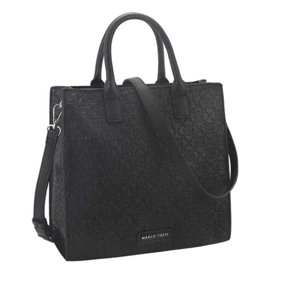 MARCO TOZZI Shopper Allover-Prägung beige,schwarz S22 2-2-61025-29