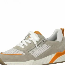 Marco Tozzi Sneaker Schnürer Reißverschluss beige orange 2-2-23735-26
