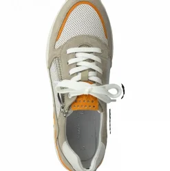 Marco Tozzi Sneaker Schnürer Reißverschluss beige orange 2-2-23735-26