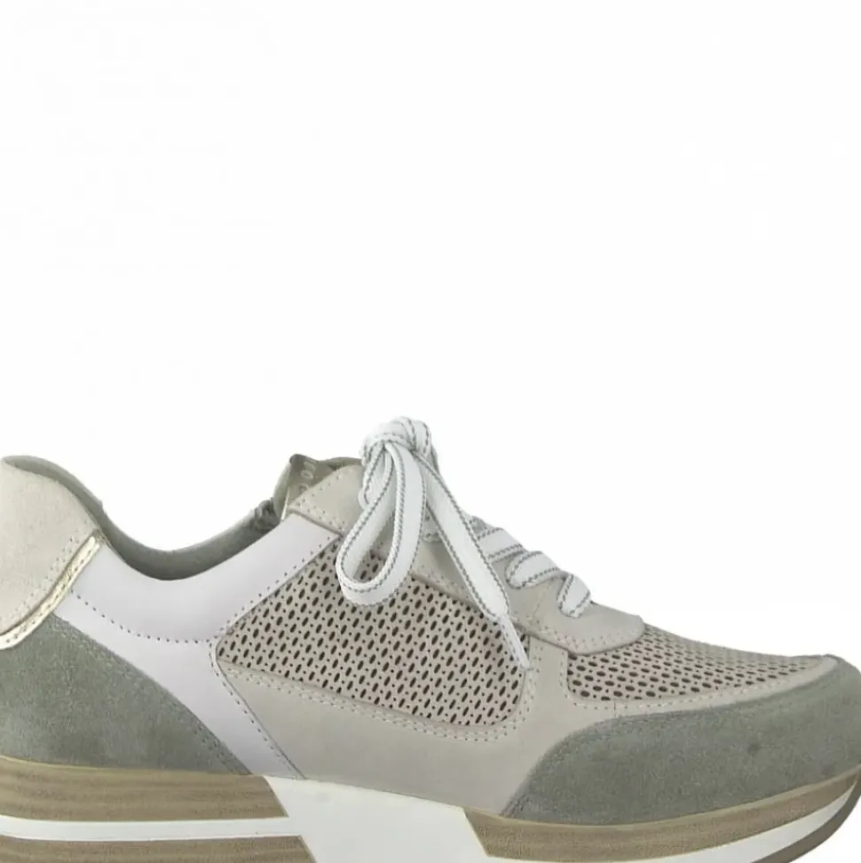 Marco Tozzi Sneaker weiß grün Reißverschluss 2-2-23732-28