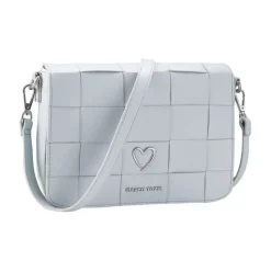 Marco Tozzi Umhängetasche Flechtoptik Herz beige, blau schwarz S14 2-2-61035-20