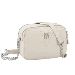 Marco Tozzi Umhängetasche Kettendetails beige schwarz S22 2-2-61011-29