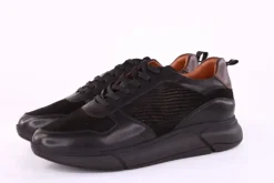 Marc Shoes LUCAS Herren Sneaker Schnürschuh Leder schwarz S21 831711