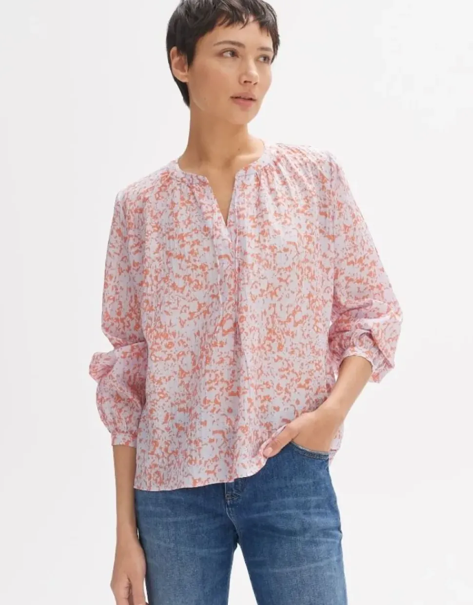 OPUS Bluse FAISY DAYLIGHT Loose aus Viskose Mix llila S14 10163312061242