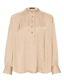 OPUS Bluse Fogeta schimmernd weite Silhouette beige S22 1012439415147