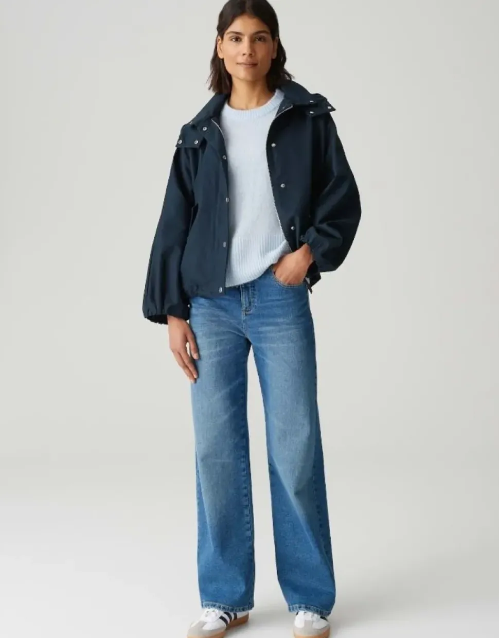 OPUS Jacke HILVI Loose mit wasserabweisender Oberfläche blau S1510375312913324