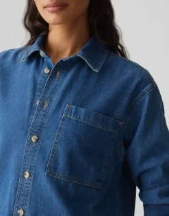 OPUS Jeansbluse FELYN blau S15 10383312978315