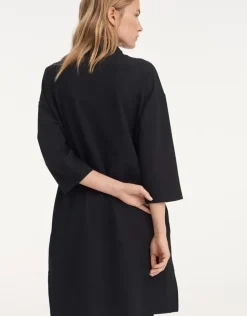 OPUS Jerseykleid Wameli Eingriffstaschen Turtleneck schwarz S21 248299443