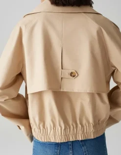 OPUS kurze Trenchjacke HEDIIE beige S15 10360412822314