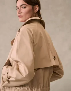 OPUS kurze Trenchjacke HEDIIE beige S15 10360412822314