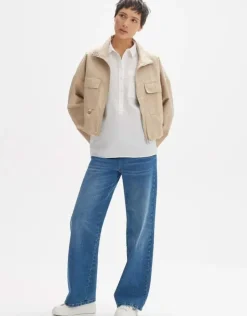 OPUS Kurzjacke HANNEKA Loose im Utility Look beige S14 10259812071242