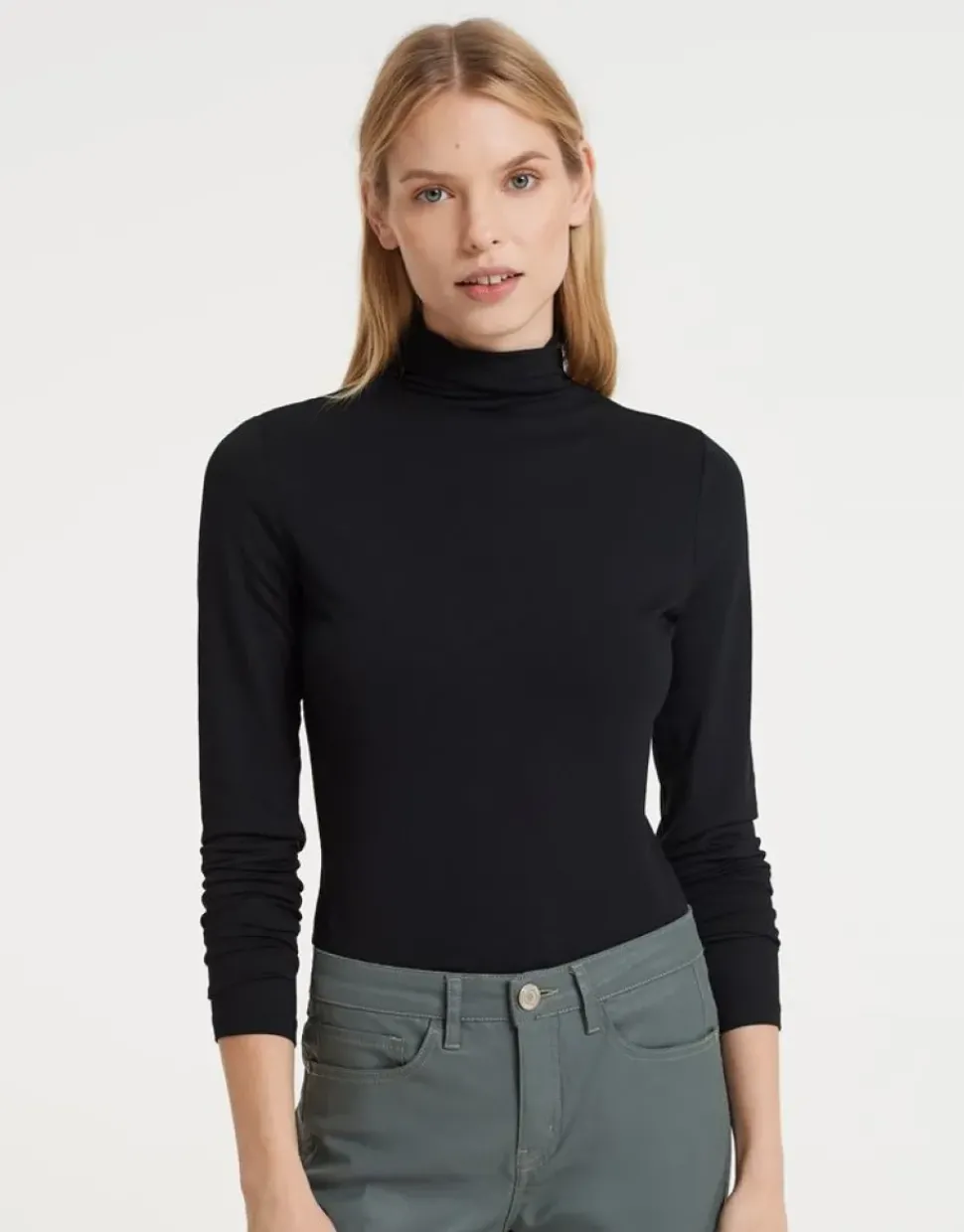 OPUS Langarmshirt Sayar Viskose schwarz S22 248599455100