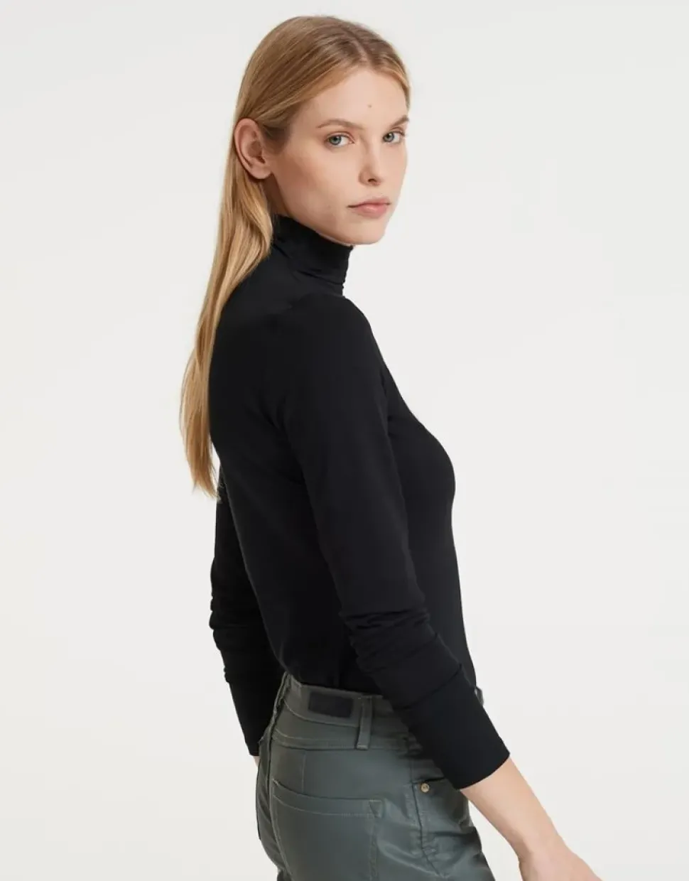 OPUS Langarmshirt Sayar Viskose schwarz S22 248599455100